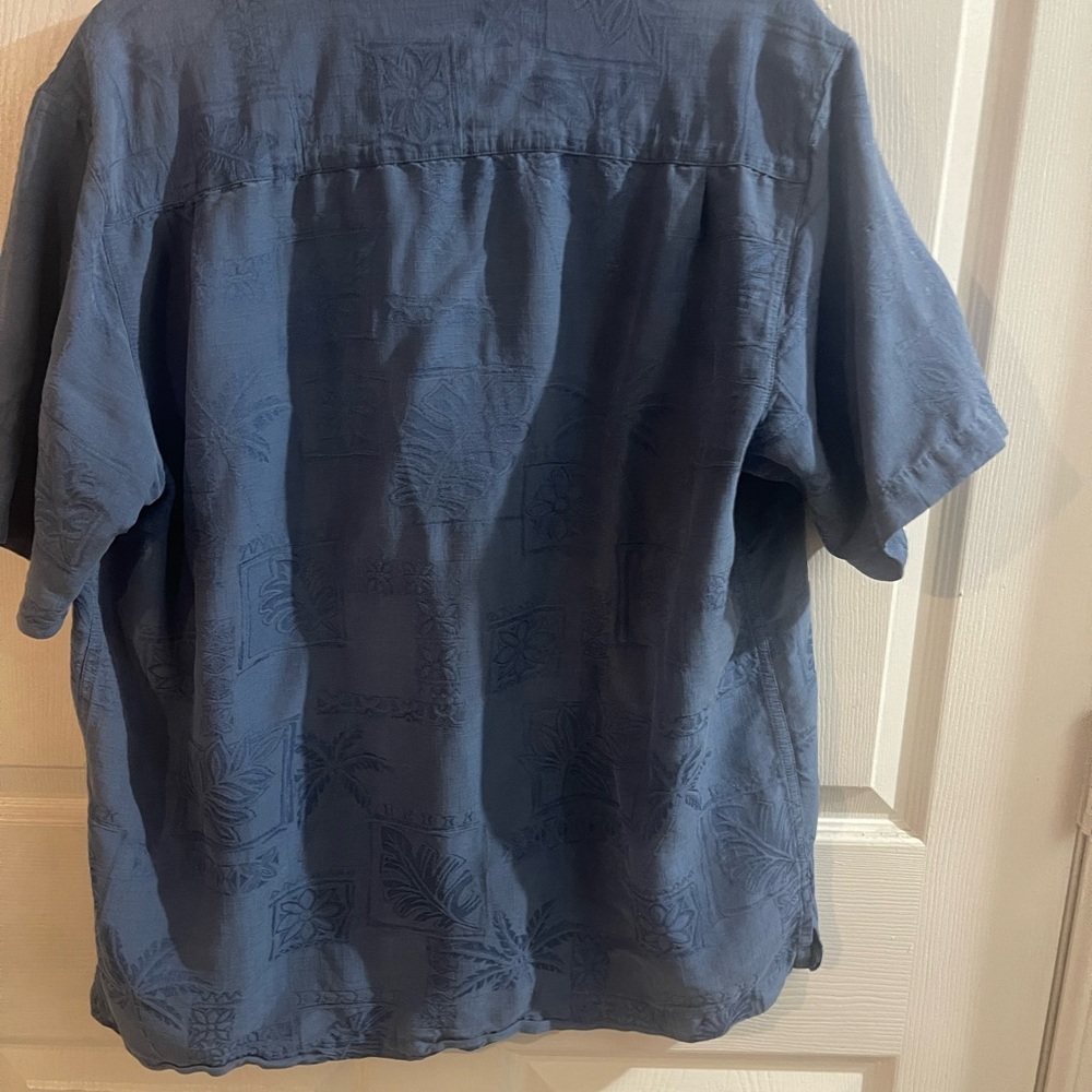 Relaxed Fit Blue Button-Down Shirt - Picture 5 of 7